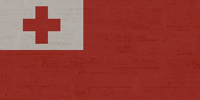 tonga, flag, no people, red, wall - building feature, built structure HD wallpaper