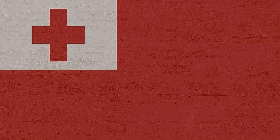 tonga, flag, no people, red, wall - building feature, built structure HD wallpaper