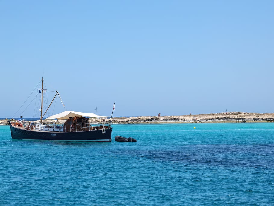 Sea, Boot, Water, Beach, Ibiza, summer, sun, nautical Vessel HD wallpaper