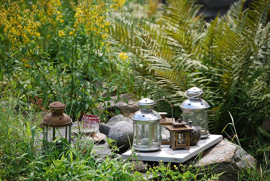 lamps, lantern, lanterns, light, green, collection, still, harmony HD wallpaper