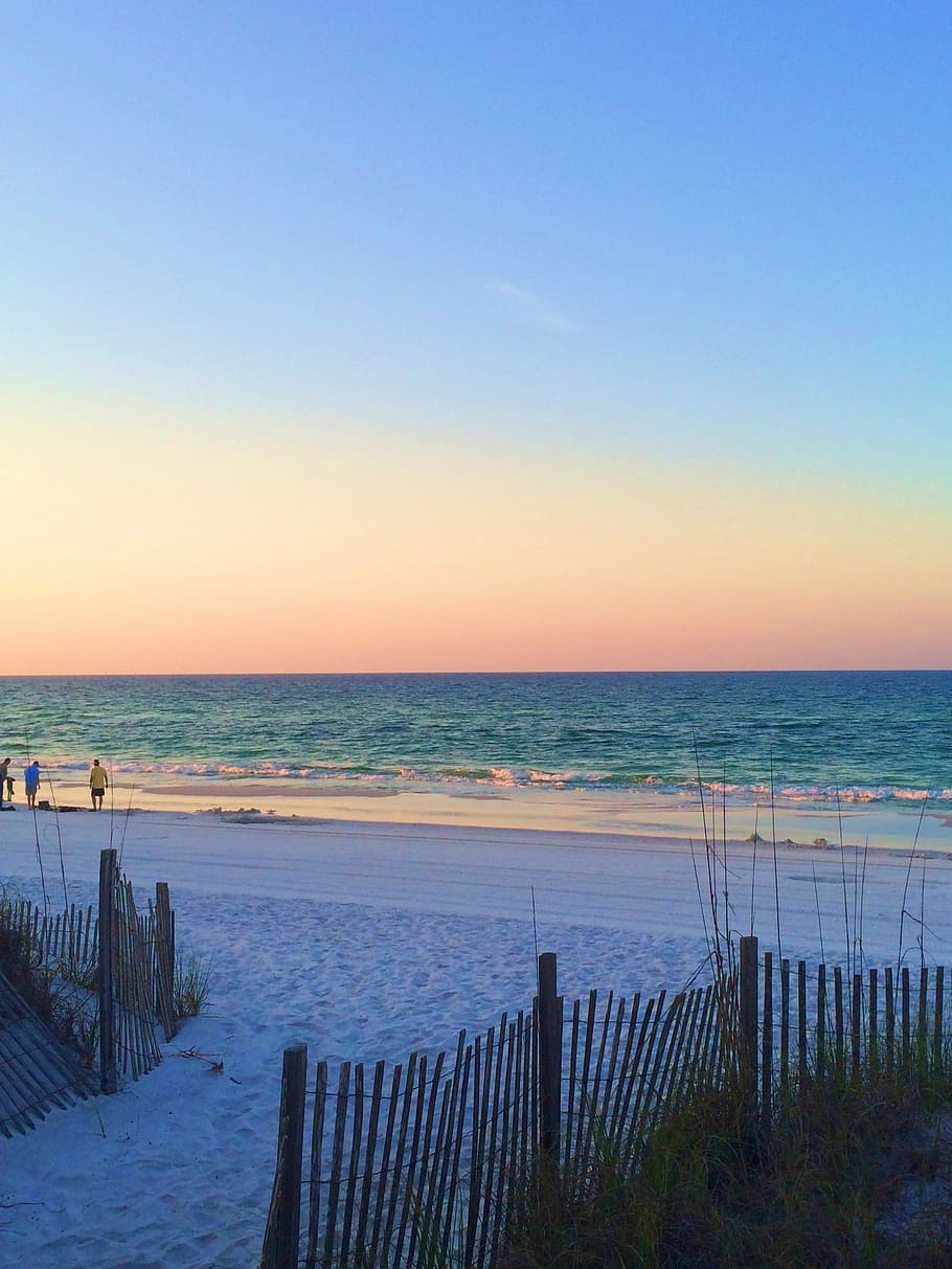Sunset, Sunrise, Beach, Ocean, Water, sand, destine, florida HD wallpaper