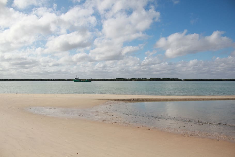 mar, salt, beach, sand, sand beach, cloud - sky, water, land HD wallpaper