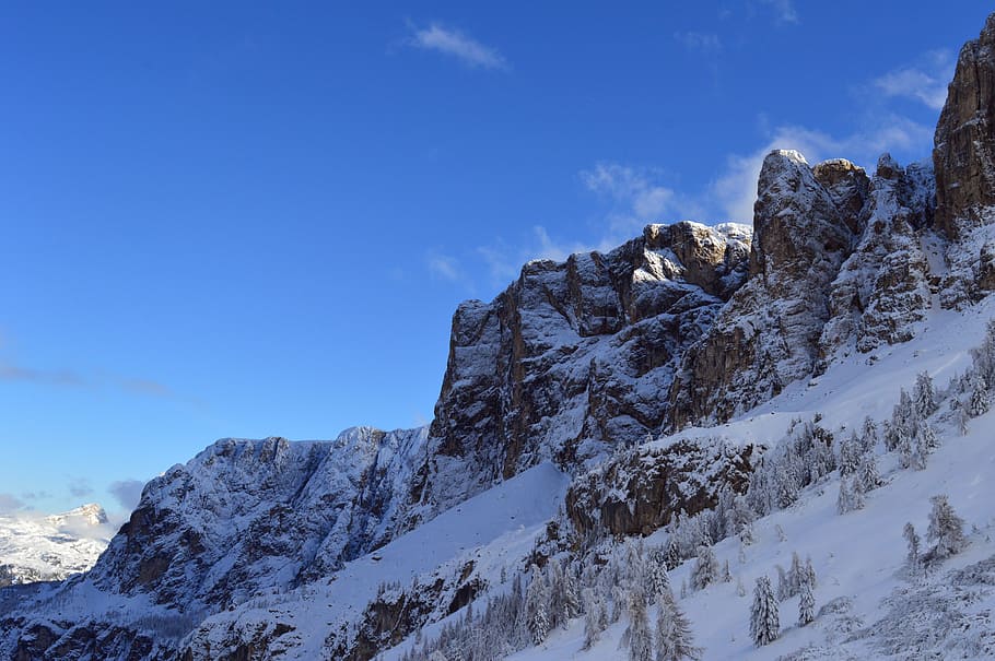 mountains, alpine, nature, dolomites, high mountains, mood HD wallpaper