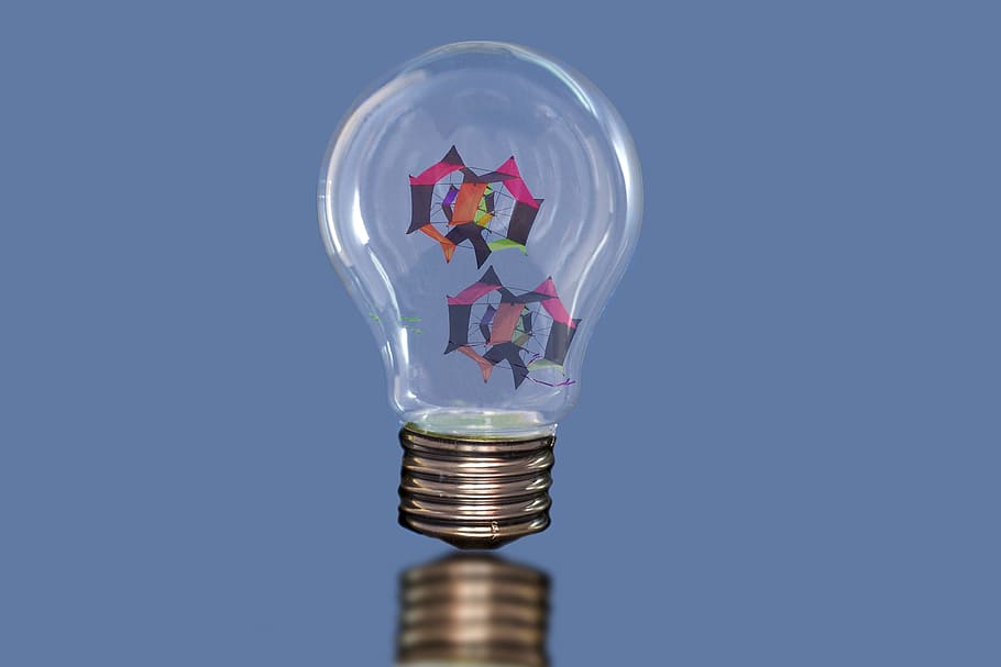 Light Bulb, Dragons, Assembly, blue, studio shot, savings, no people HD wallpaper