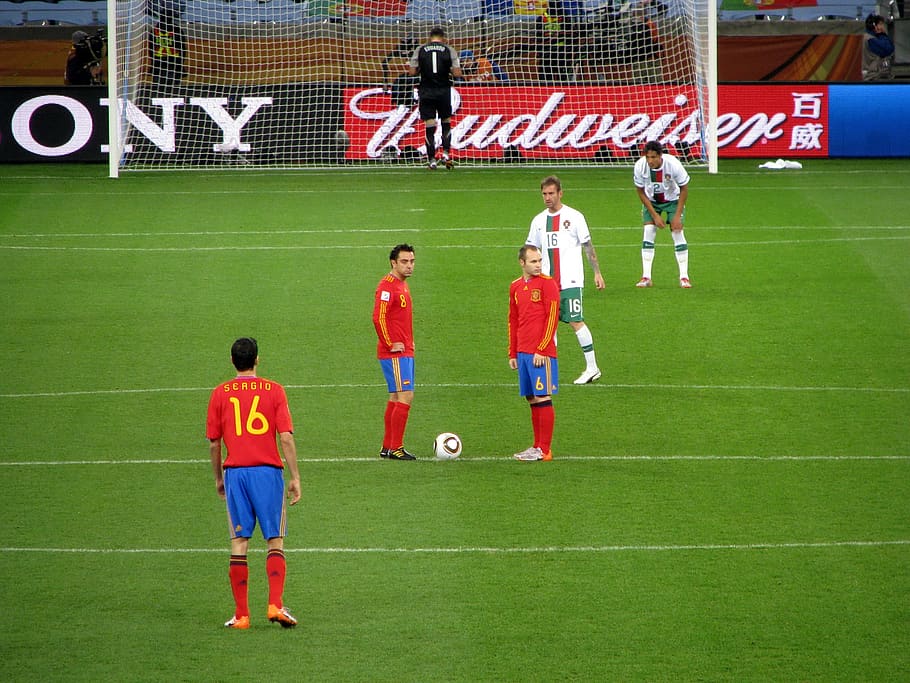 HD wallpaper: world cup 2010, spain, portugal, iniesta, xavi, football, soccer - Wallpaper Flare
