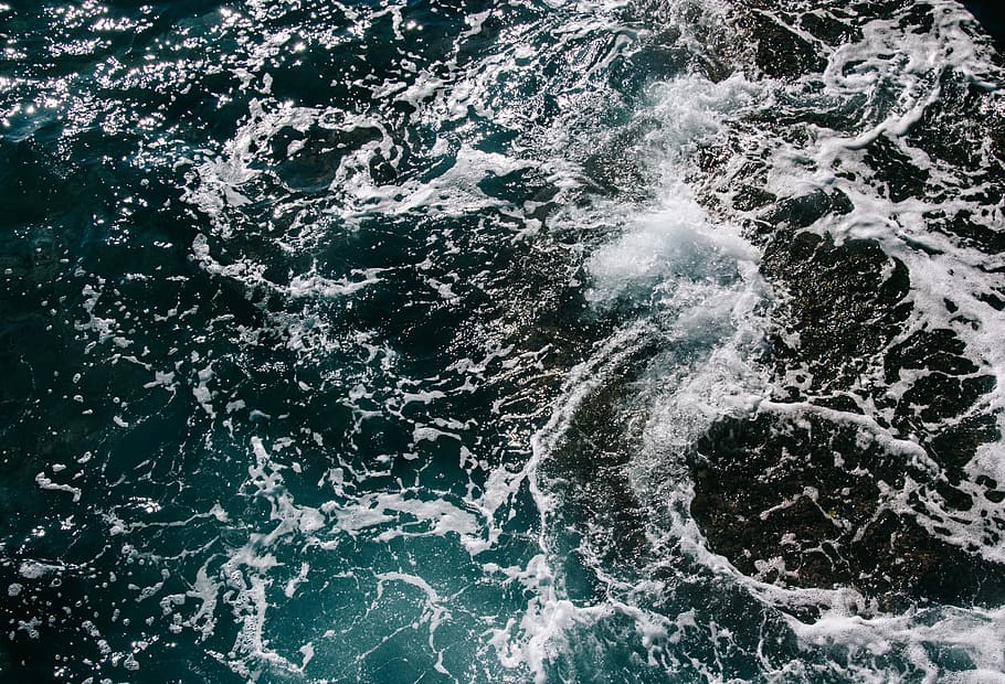 body of water waves, waves on body of water, sea, ocean, disturbed water, HD wallpaper