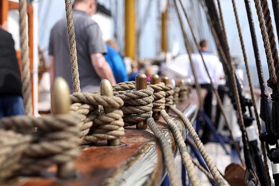 rope, gorch fock, training ship, dew, harness lines, sail, water sea, HD wallpaper