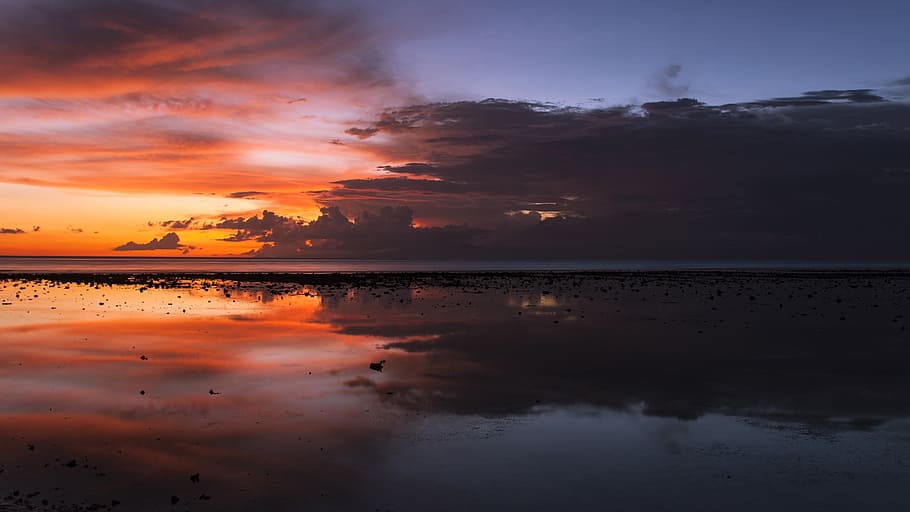 sunset, sunset beach, twilight, dawn, vacation, beach sunset HD wallpaper