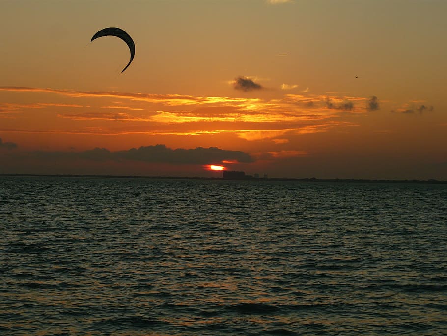 Sunset, Miami Beach, Water, sea, scenics, beauty in nature HD wallpaper