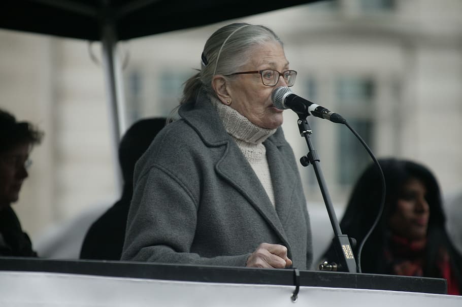 vanessa redgrave, protest, speech, men, senior adult, headshot HD wallpaper