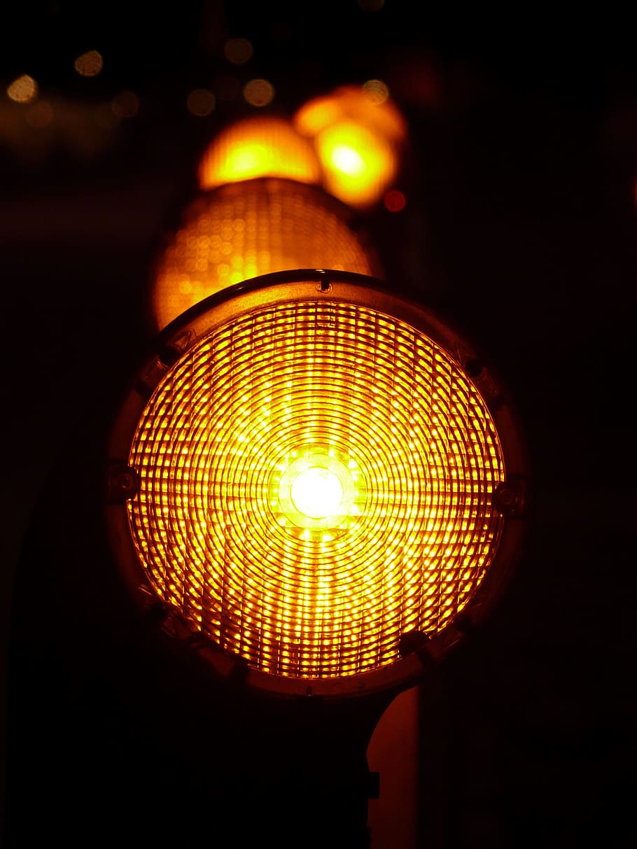 Warning Lights, Warnblinkleuchte, light source, road, light signal HD wallpaper