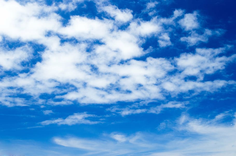 sky, blue, clouds, landscape, blue sky, cloud - sky, beauty in nature HD wallpaper