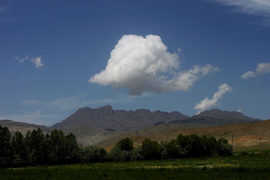 cloud, nature, landscape, sky, tree, mountain, van, cloud - sky HD wallpaper