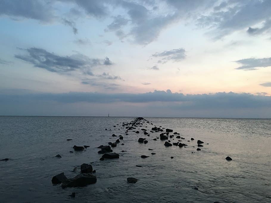 sunset, sea, north, sky, water, beauty in nature, scenics - nature HD wallpaper