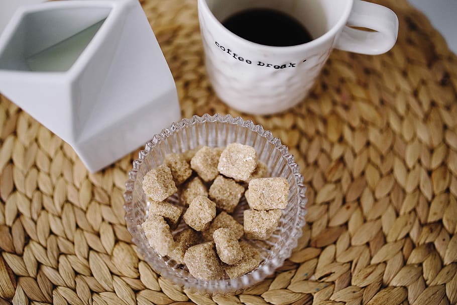 Sweet dessert with coffee, table, cup, candy, tasty, sweets, confectionery HD wallpaper