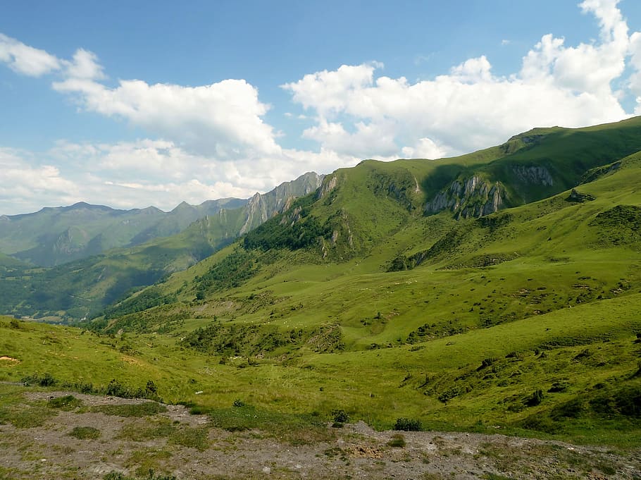 France, Landscape, Clouds, Scenic, sky, mountains, valley, ravine HD wallpaper