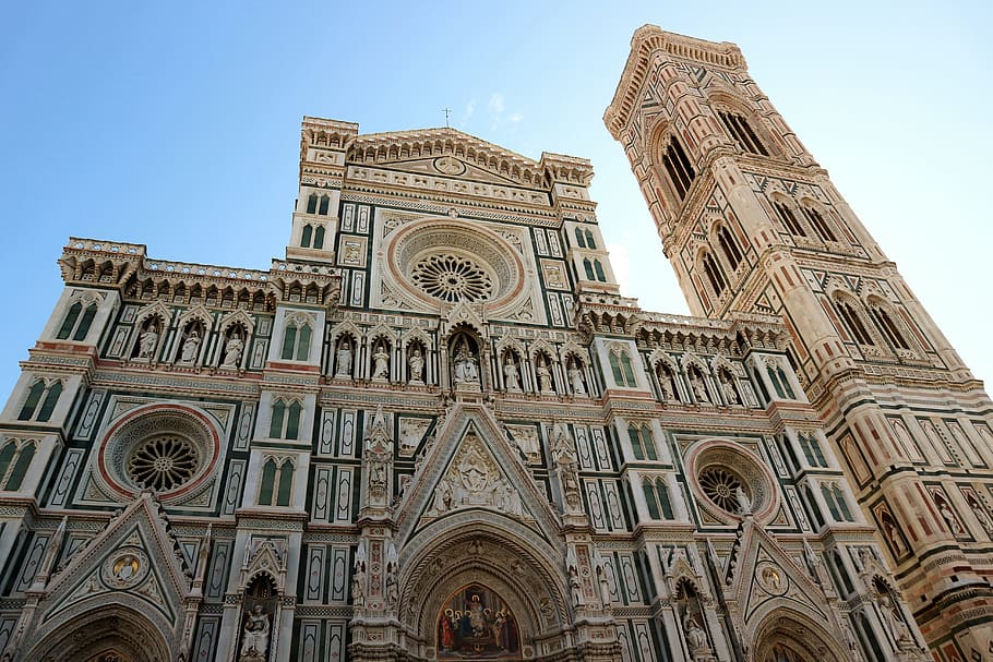 low angle photography of church, dom, florence, italy, tuscany