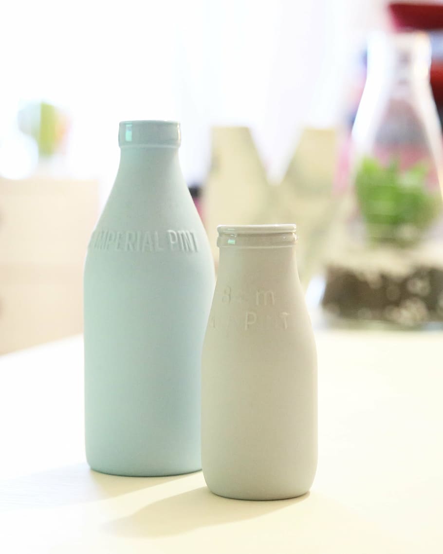 blur, bottles, breakfast, calcium, cold, colored, container HD wallpaper
