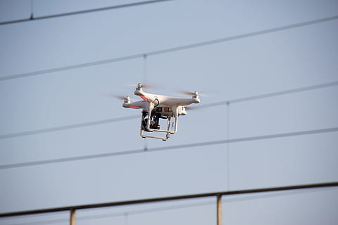 macro photo of drone on middle of air at daytime, Camera, Privacy HD wallpaper