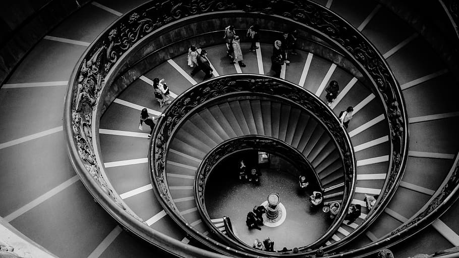 step, machine, steel, technology, spirals, italy, rome, steps HD wallpaper