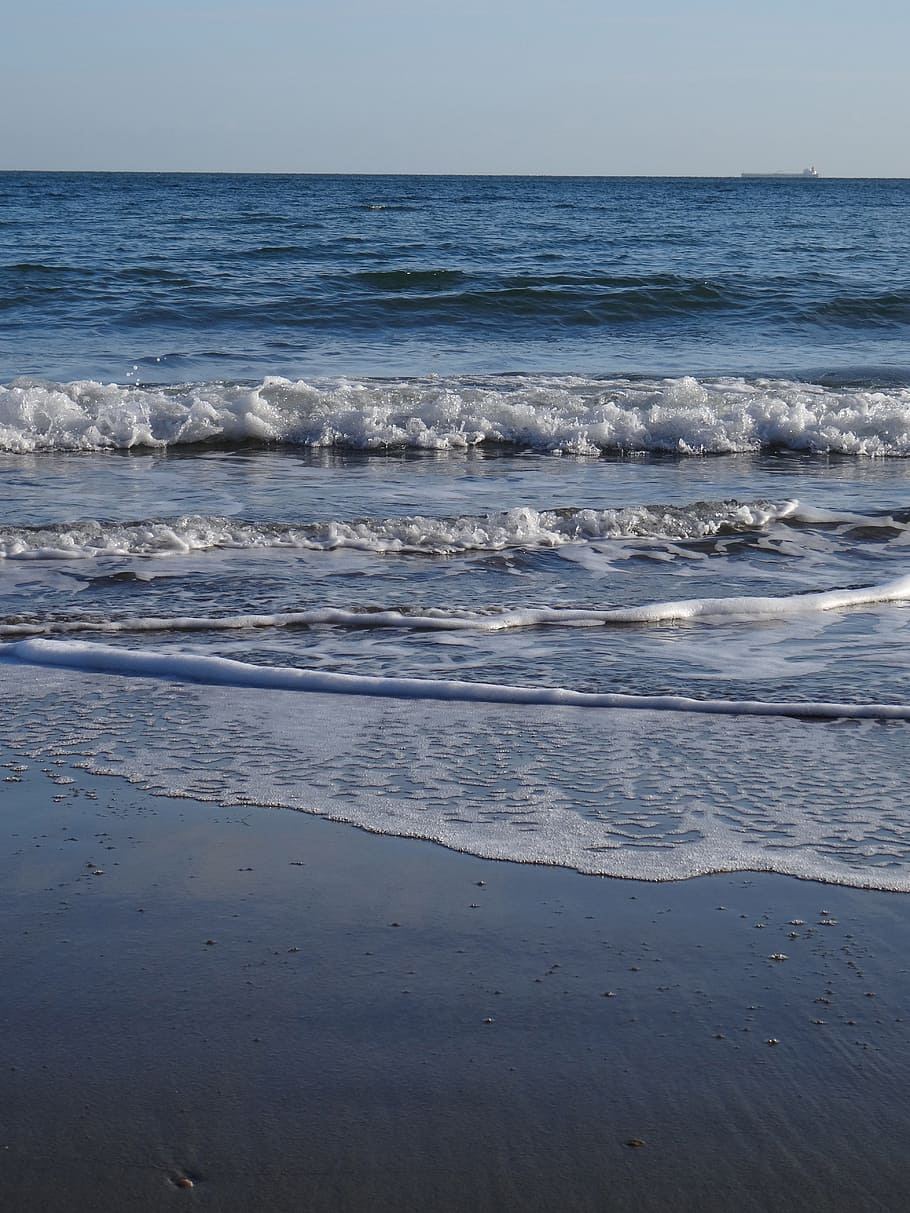 Sea, Waves, Foam, Beach, Ripples, delicate foam, small waves HD wallpaper