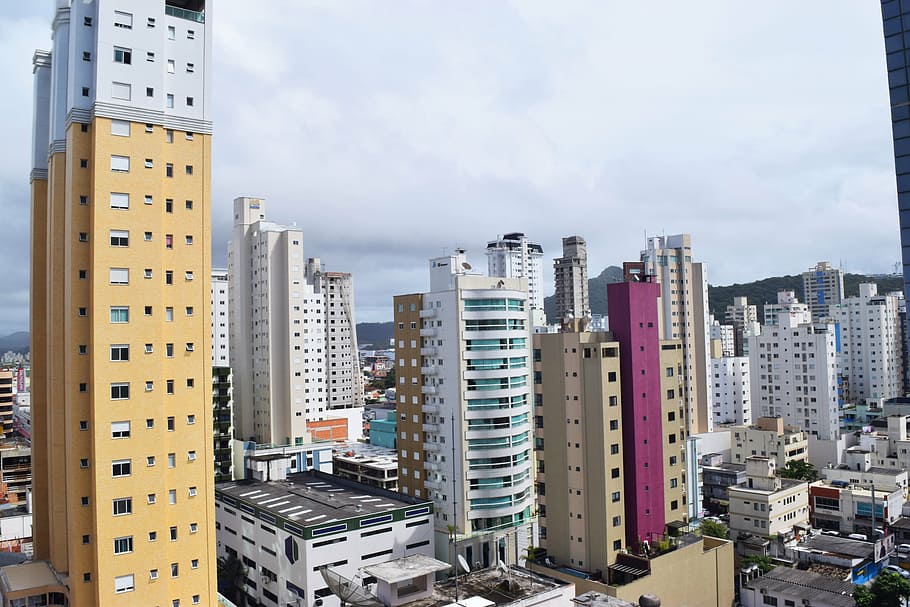 buildings, city, clouds, architecture, cityscape, asia, apartment HD wallpaper