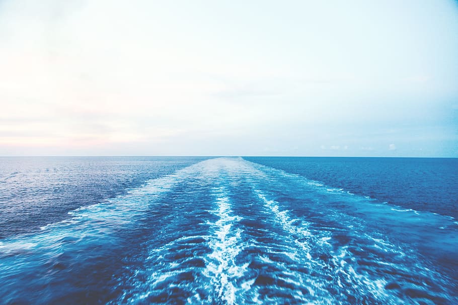 waves making ripples, water, boat, splash, splashing, surface HD wallpaper