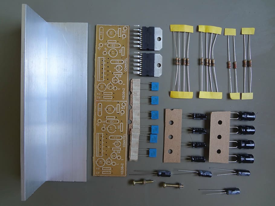 electronics, resistors, amplifier module, indoors, no people HD wallpaper