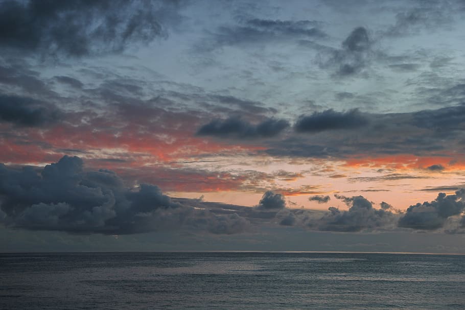 sunset, cloud, clouds, sky, nature, sea, cloud - Sky, weather HD wallpaper