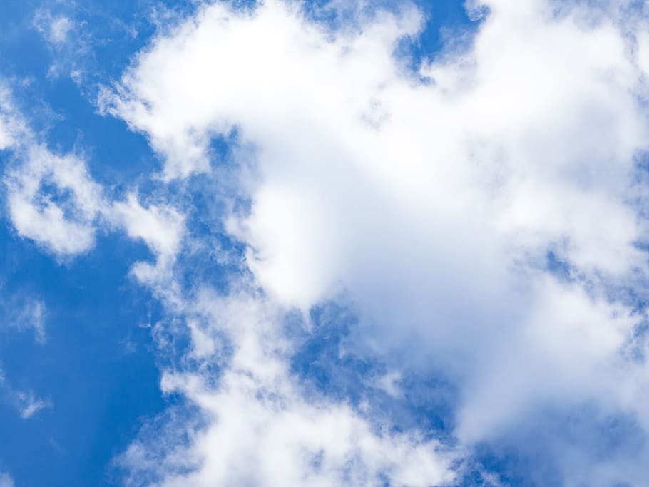 Clouds in Blue Sky, Blue Skies, nature, weather, day, air, backgrounds HD wallpaper