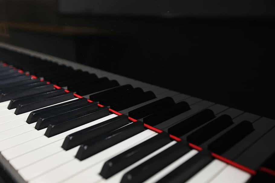 Piano, Music, piano key, musical instrument, black color, close-up HD wallpaper