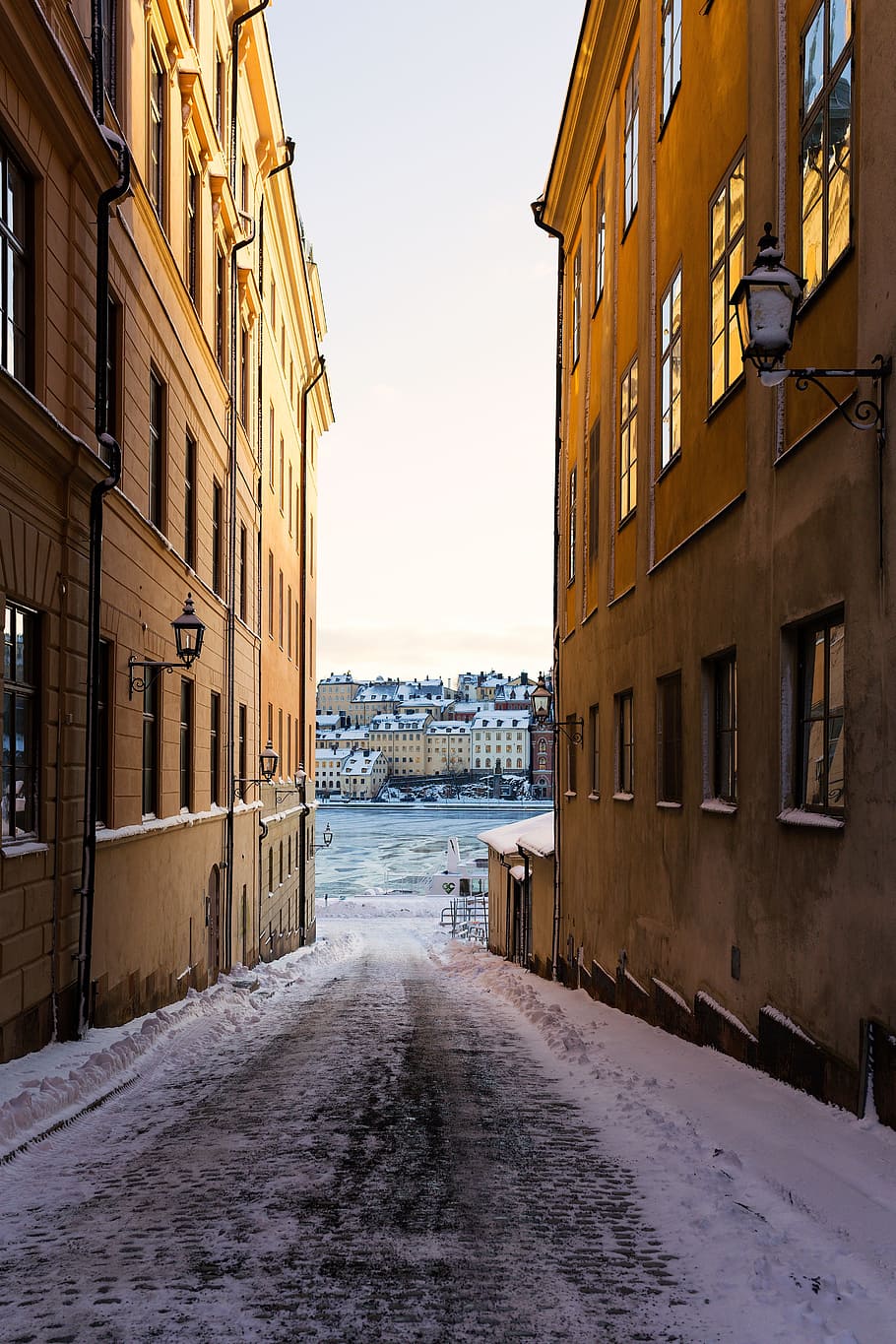 architecture, building, infrastructure, snow, winter, built structure HD wallpaper
