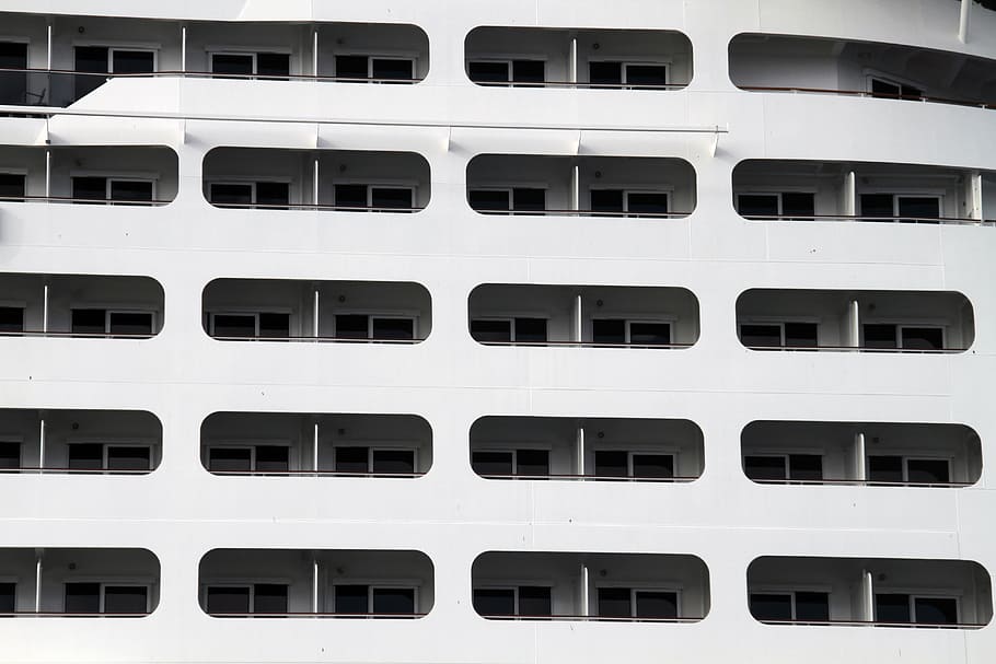 pattern, windows, cruise ship, structure, architecture, built structure HD wallpaper