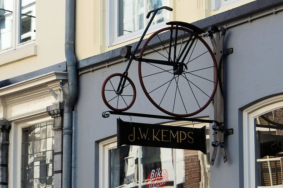 shield, bicycle shop, deventer 2016, architecture, built structure HD wallpaper