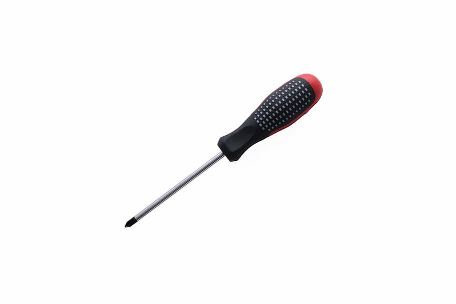 stainless steel screwdriver with black handle, crosshead screwdriver HD wallpaper