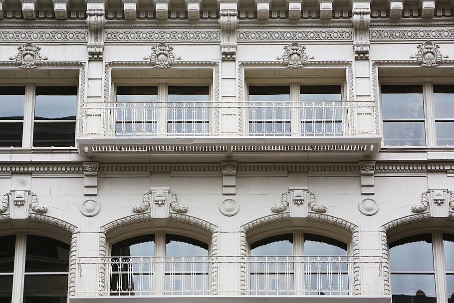 architecture, balcony, building, windows, facade, building Exterior HD wallpaper