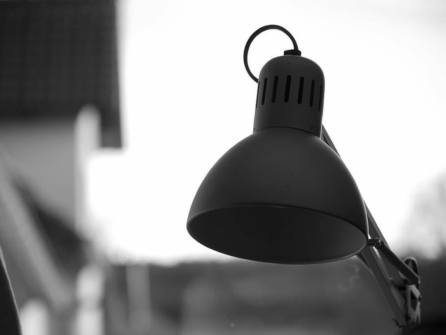 lamp, old, light, retro, lampshade, metal, decorative, table lamp HD wallpaper