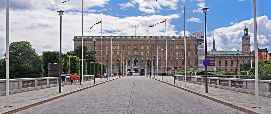 Stockholm, Stadtschloss, Royal Palace, access, norrbro, royal castle, HD wallpaper
