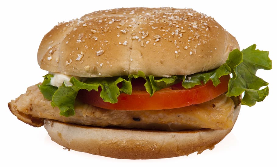 burger with vegetable, hamburger, fast food, unhealthy, eat, lunch
