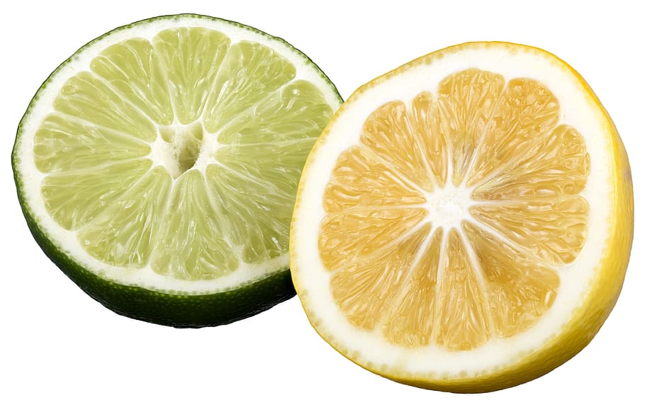 lemon lime, sliced, food, green, fresh, citrus, sour, yellow HD wallpaper