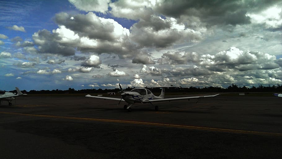 Aviation, Weather, Cloud, Aircraft, sky, airplane, blue, white HD wallpaper