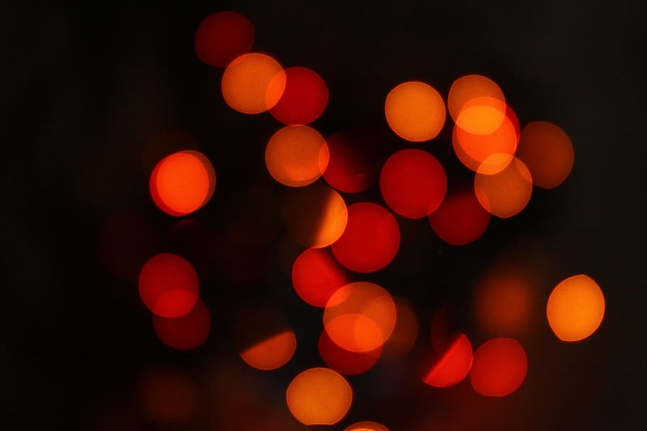 Bokeh, Background, Colorful, Wallpaper, pattern, red, orange HD wallpaper