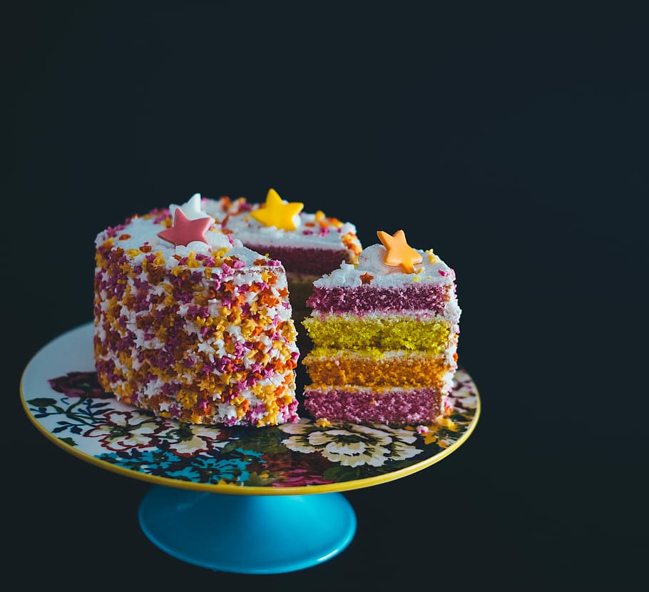 close up photo of cake, dessert, food, gourmet, sweet Food, birthday HD wallpaper