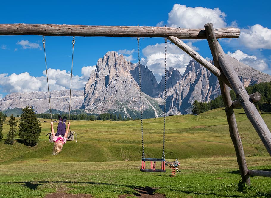 nature, sky, clouds, field, child, enjoyment, environment, fun HD wallpaper
