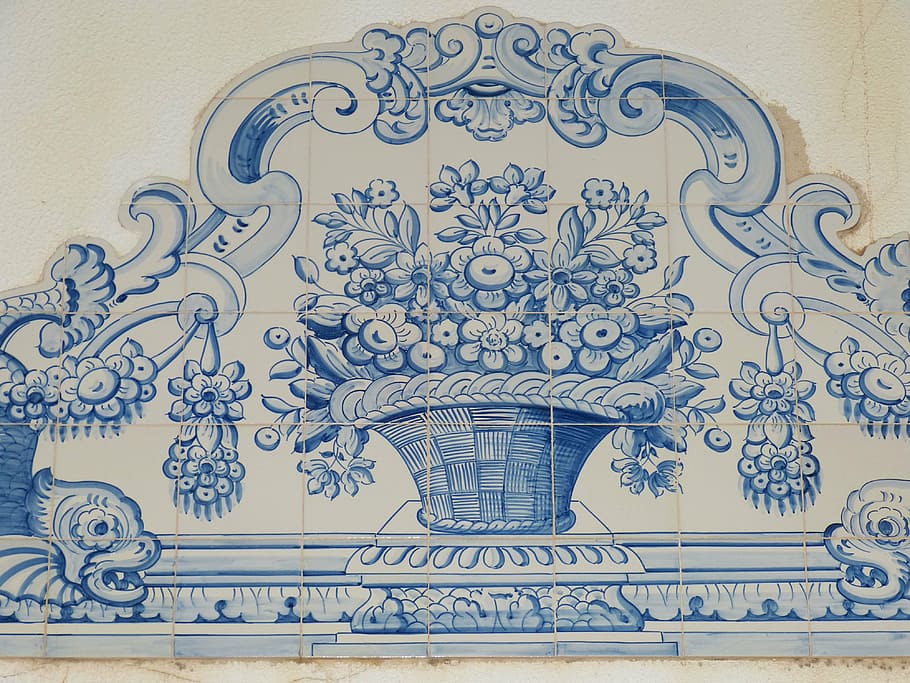 ceramic, tile, tiles, azuleijo, pottery, portugal, image, flowers HD wallpaper