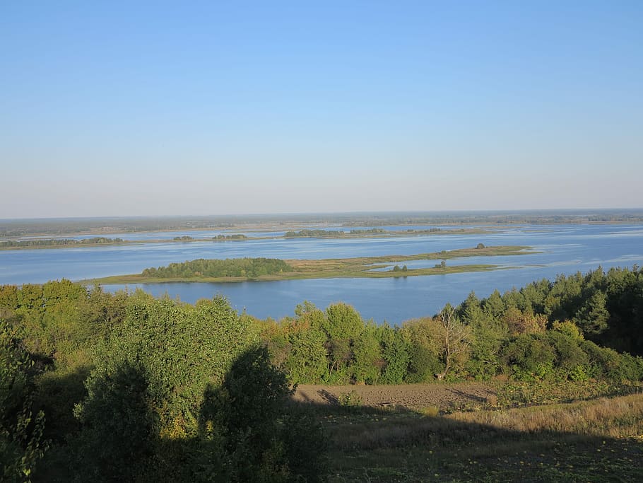 Landscape, River, Nature, Sky, Forest, dnieper, scenics, beauty in nature HD wallpaper