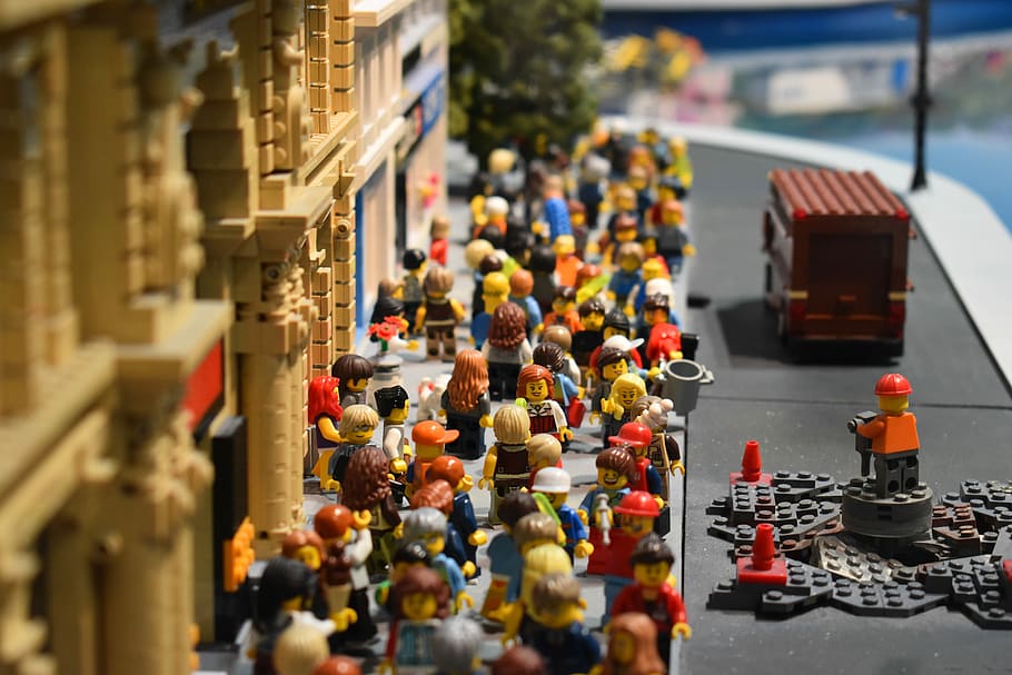 Lego minifigure lot, toy, toys, lego city, city of lego, lego piece, HD wallpaper