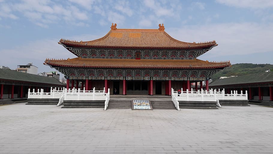 china wind, construction, confucian temple, asia, architecture, HD wallpaper