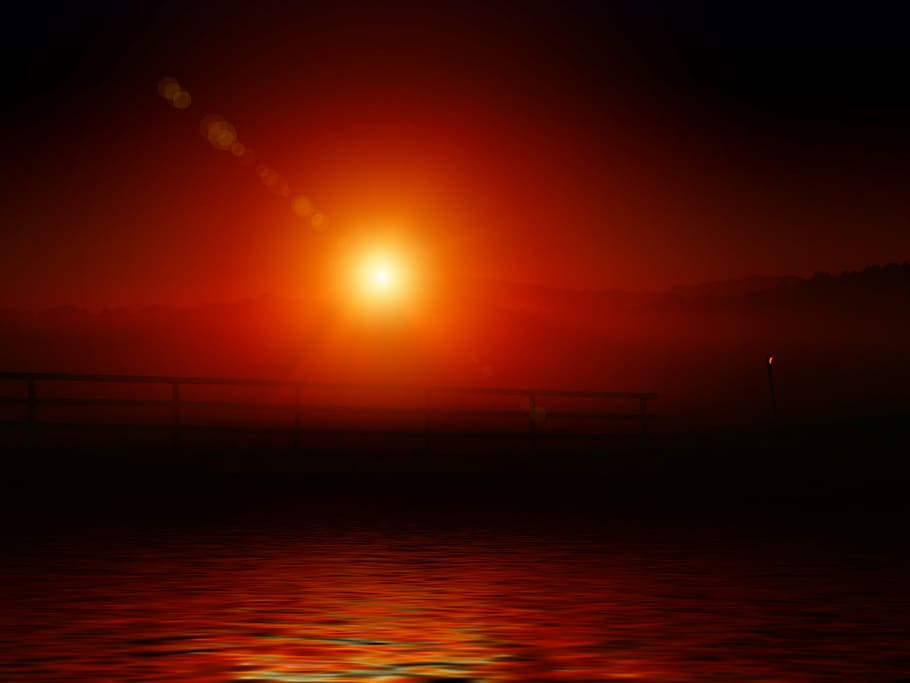 sunset, sky, evening sky, romance, abendstimmung, afterglow HD wallpaper