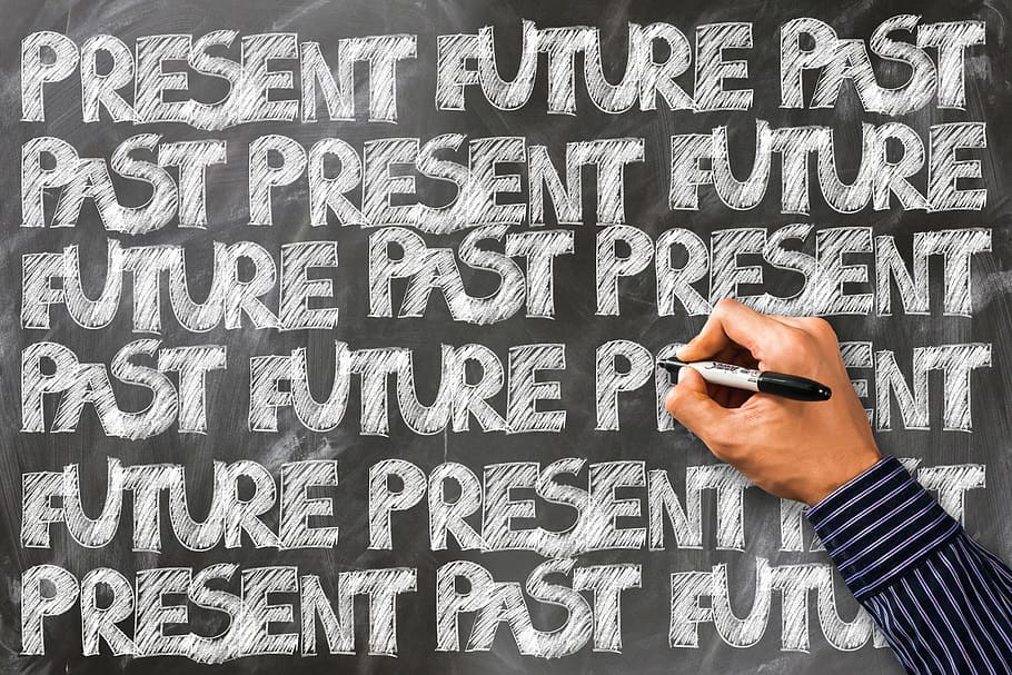 person writing on board, Forward, Hand, Past, Present, leave, HD wallpaper